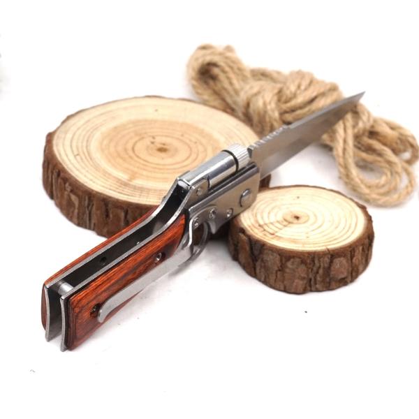 Quick Open Folding Pocket Knife Survival Tactical Knife Sharp Outdoor EDC Tool Combat Camping Hunting Knives With Led Light