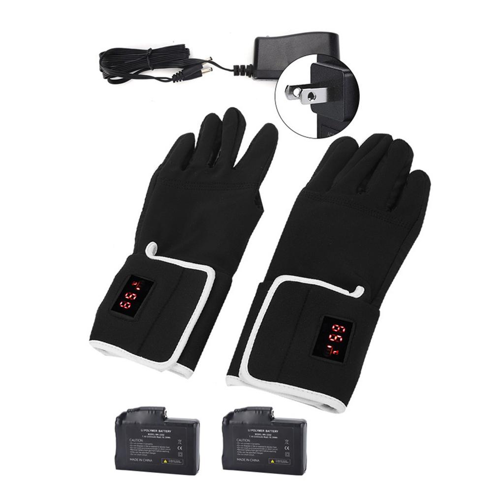 Intelligent Electric Heating Gloves Adjustable Winter Outdoor Sport Warm Keeping GlovesEU Plug 220V