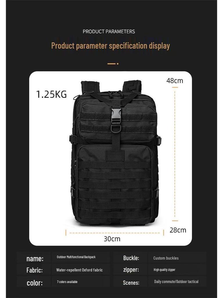 Outdoor Camouflage Waterproof Tactical Backpack for Hiking and Leisure Travel