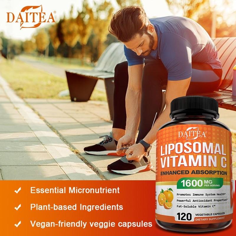 Complesso Liposomiale di Vitamina C 1600 mg Integratore Alimentare, 120 Capsule per Flacone