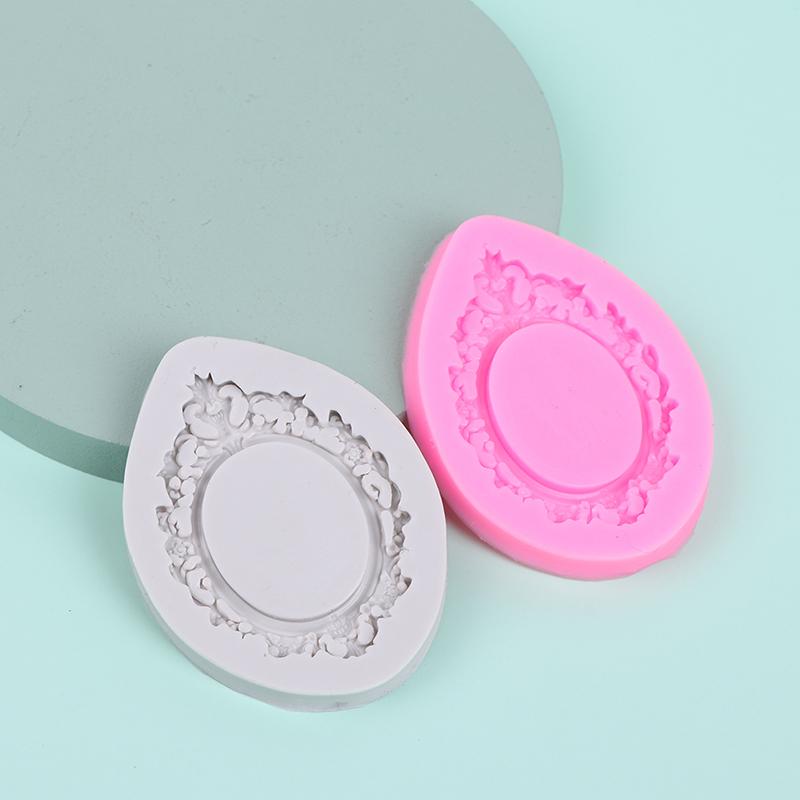 Moule à Fondant en Silicone Cadre 3D Décoration de Gâteau Chocolat Moule de Cuisson Fad