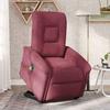 VidaXL Fauteuil inclinable de massage électrique Rouge bordeaux Tissu, fauteuil de massage électrique, fauteuil de massage, 3303287