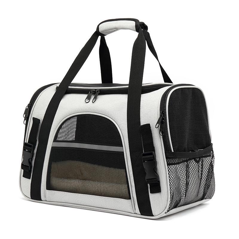 Portable Multifunctional Pet Carrier: Breathable, Large Capacity for Cats and Dogs, Durable Oxford Cloth blu