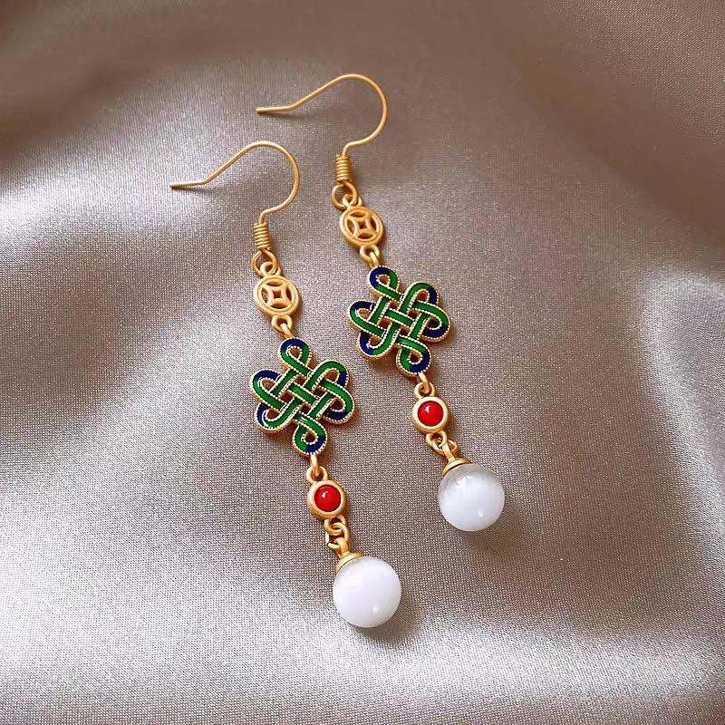 Female Retro Niche New Chinese Knot Earrings