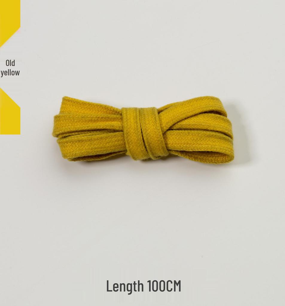 Compatible with Paris 3XL Sneakers: Flat, Wide Shoelace Ropes In White, Black, Blue, Yellow - Ideal for Dad Shoes