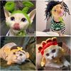 Pet Cat Headgear Popular Personalized Cospaly Headgear Funny Transformation Suit Dog Knitted Hat