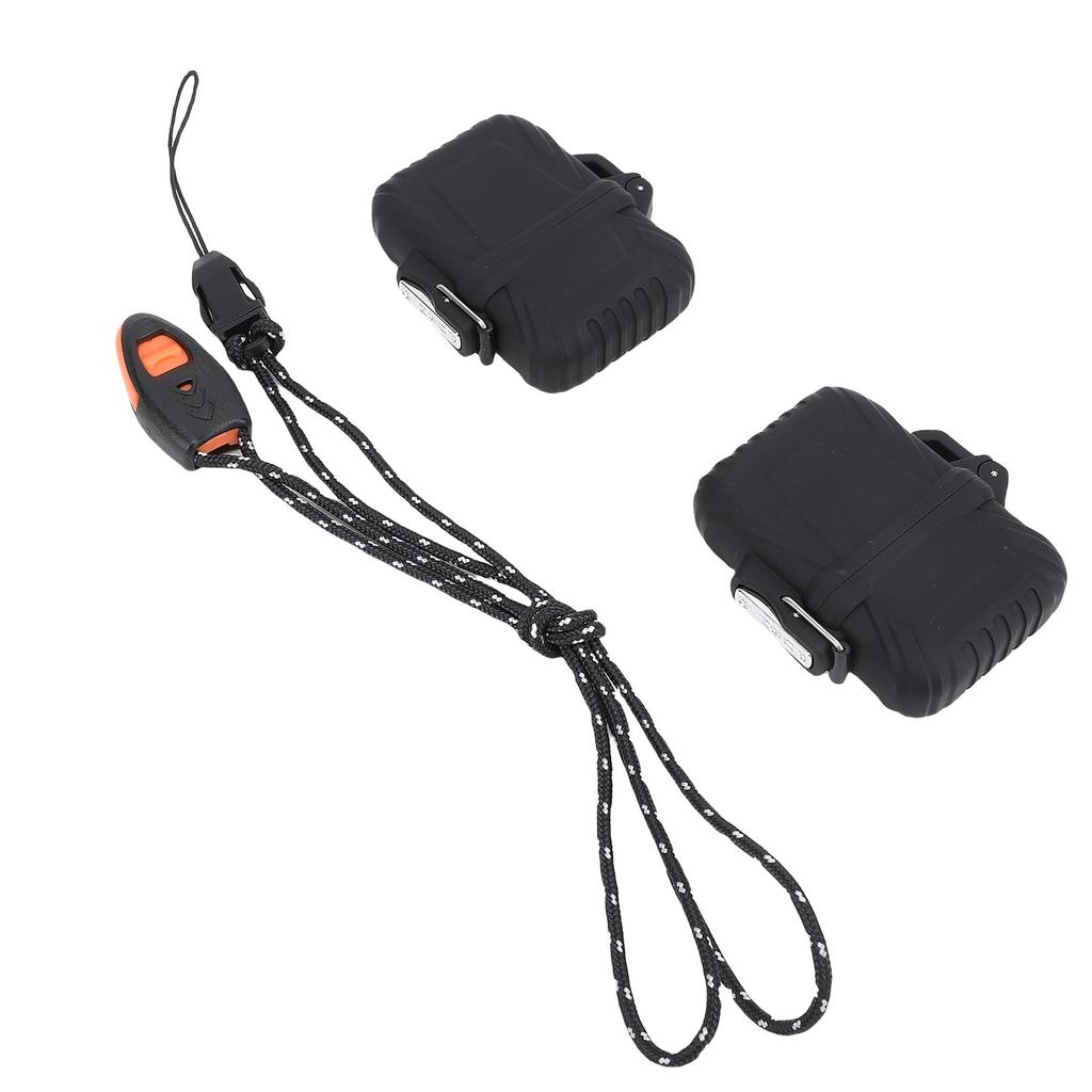 2Pcs Water Proof Storage Box Set Plastic Reusable Protective Pocket Case for Outdoor Sports and