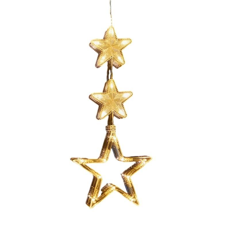 652F Christmas Decoration LED Light with Suction Cup Snowflake Snowman Hanging Light