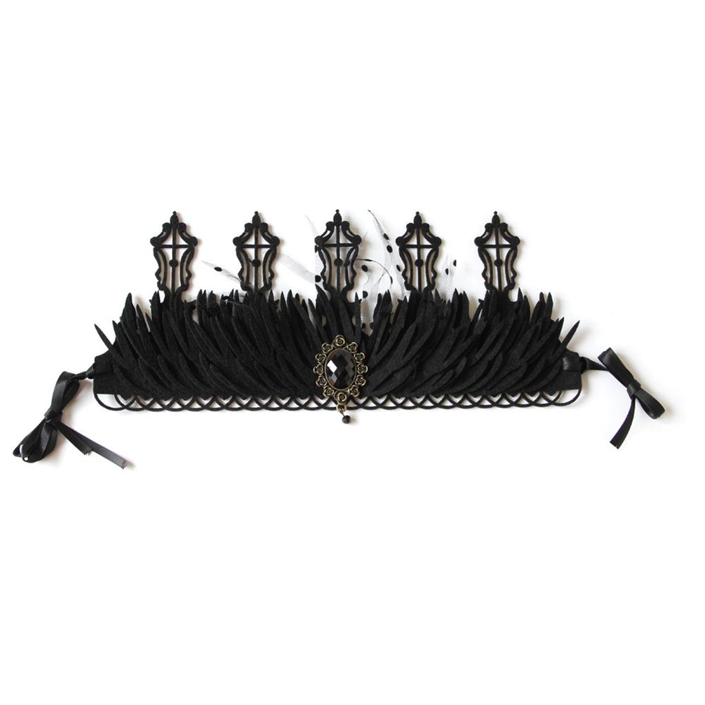 Goth Headband Witch Crown Headpiece Goth Crown Black Queen Crown Gothic Crown Black Queen Tiaras baroque Crown