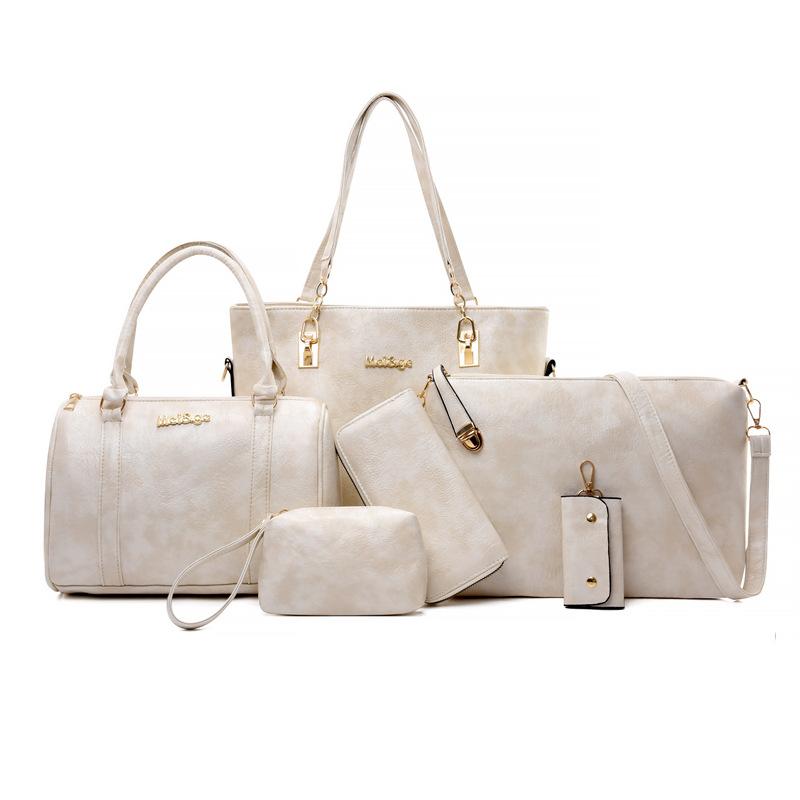 

Модный новый трендовый набор из шести предметов, сумка для мамы и ребенка, портативная сумка через плечо, сумка-мессенджер, женская однотонная большая сумка