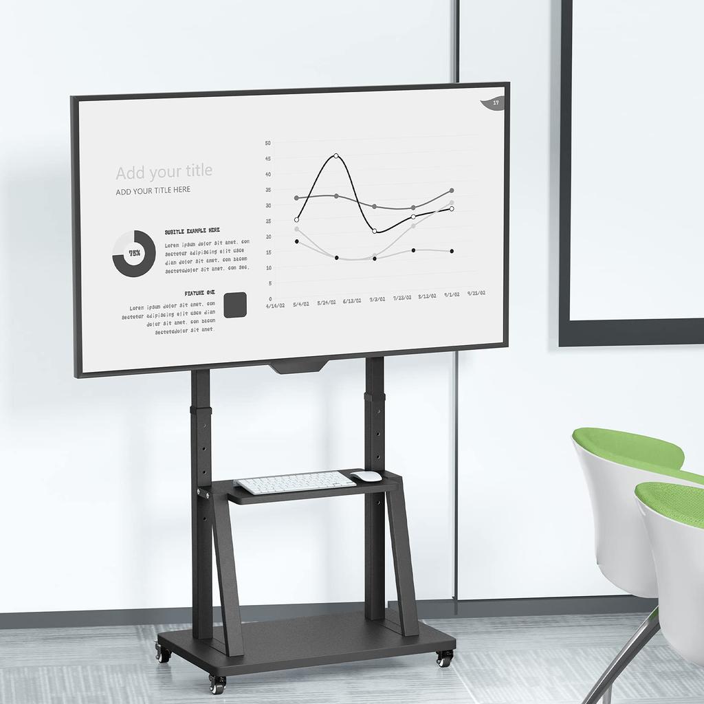 UNHO TV Stand with TV Large Wall High Load Capacity 80 Height Monitor Display TV TV for Commercial Use and Home Casters, 32-100 Inches, Stand, TV,