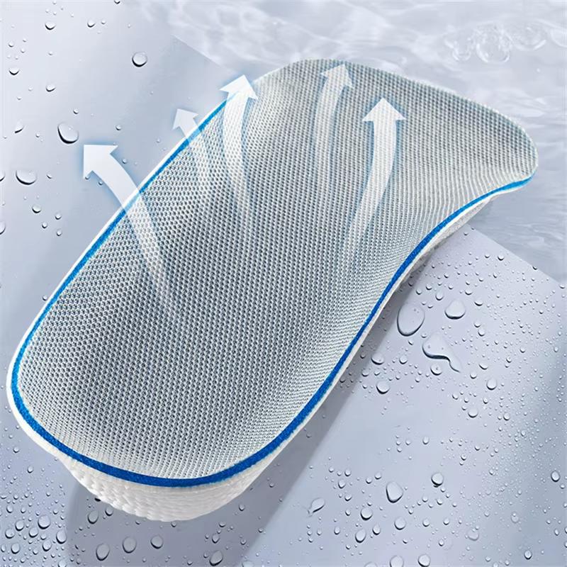Arch Support Height Increase Insoles Half Pads Orthopedic Breathable Memory Foam 7 Points Lifts Shoe Pads Flat Feet Support
