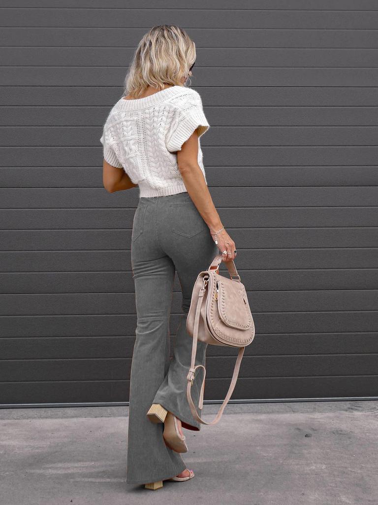 Winter New Solid Velvet Casual Fashion Personality Women's Pants Trendy Brand Casual