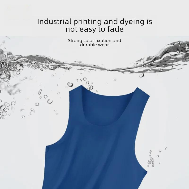Catman Men's Summer Quick-Dry Seamless Sports Vest: Ice Silk, Tight Fit, Wide Shoulders.