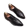 Men's Autumn Pointed Toe Lace-up Leather Dress Shoes - Groom, Wedding, Business, Korean and British Style Casual Shoes