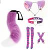 Cat Ear Headband With Tail Set Cosplay Costume Accessories Anime Kawaii Girl Party Outfit