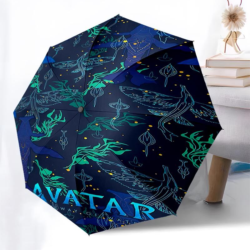 Avatar:The Way of Water Inspired Umbrella Automatic Opening/Closing,Lightweight 3 Fold Design,Outdoor Rain Protection for Fans and Trav