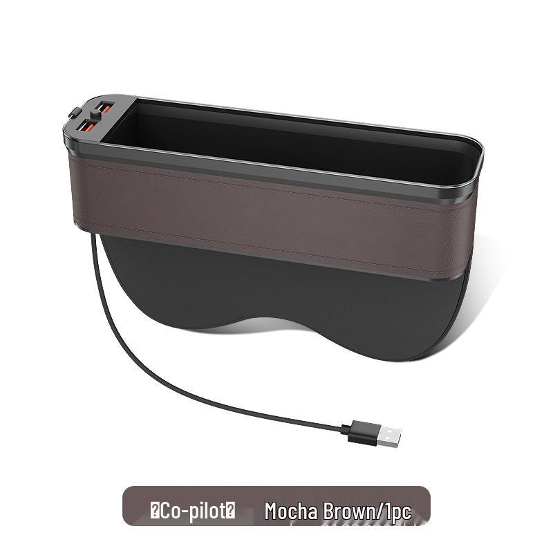 Car Seat Gap Organizer with Light & Charging Function