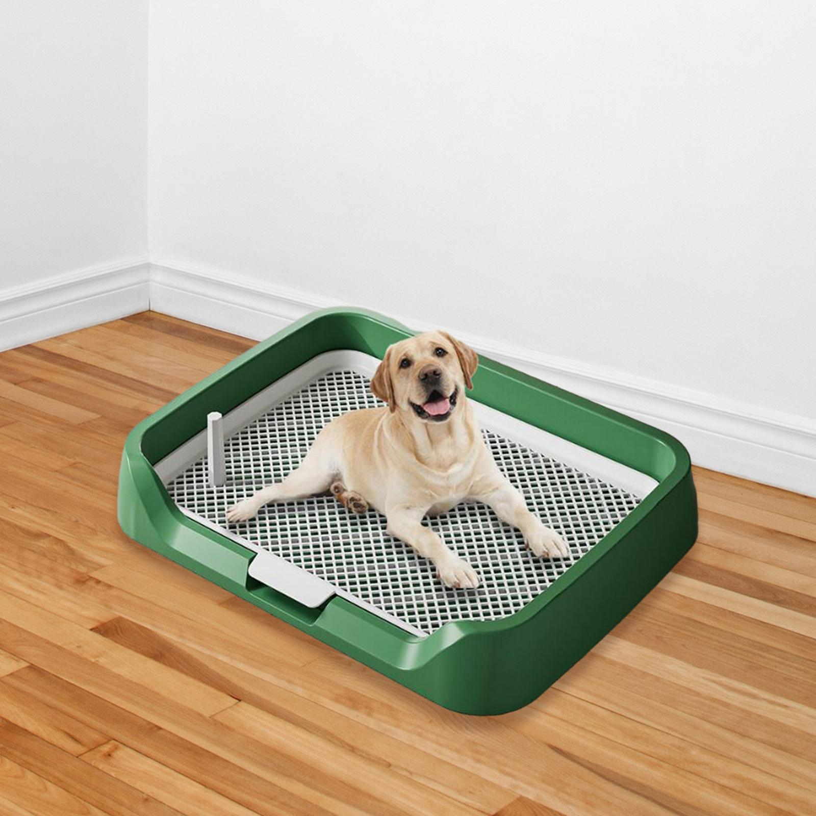 

Indoor Dogs Potty Train Pads Mesh Training Toilet Potty Tray Pet Training Pads Holder for Large Puppy Small and Medium Dogs зелений
