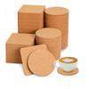 10Pcs Cup Mat Natural Round Wooden Pad Durable Non-Slip Cork Coaster Tea Coffee Mug Drinks Holder For Table Decor Diy Tableware