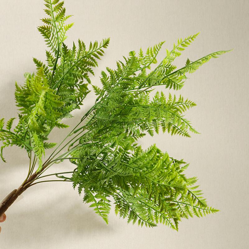 

Искусственное зеленое растение Папоротник Лист Украшение для гостиной Искусственные цветы Украшения для стен Подпорки для комнатных растений 10-prong Fern зелёный