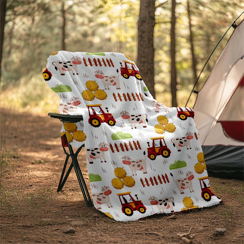 Truck Theme Printed Blanket - Perfect for Couch, Bed, Travel & Outdoor Use | Machine Washable, Cozy & Durable.