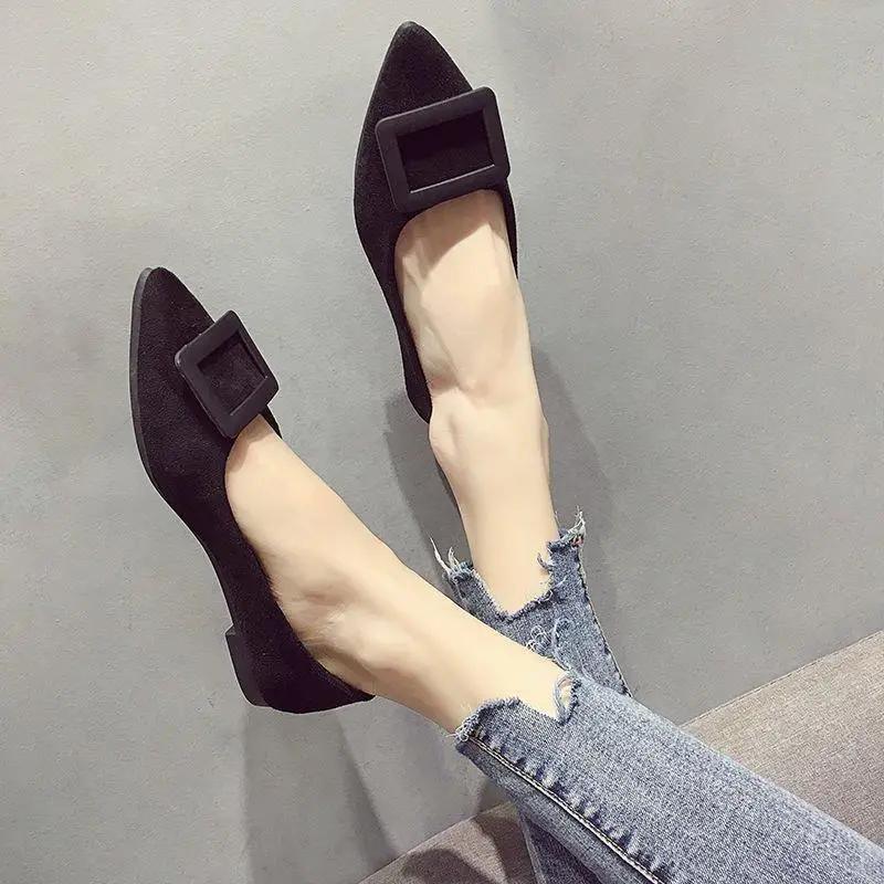 Shoes For Women Stylish Low Heel Elegant Office Woman Flats Hot Trendy Offer Cheap Clearance Shoe High Quality Fashion Casual