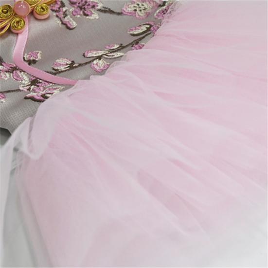 Haustier Tang Anzug Chinesischer Stil Verkleidung Hautfreundlich Haustierhunde Cheongsam Tüllkleid für Neujahr