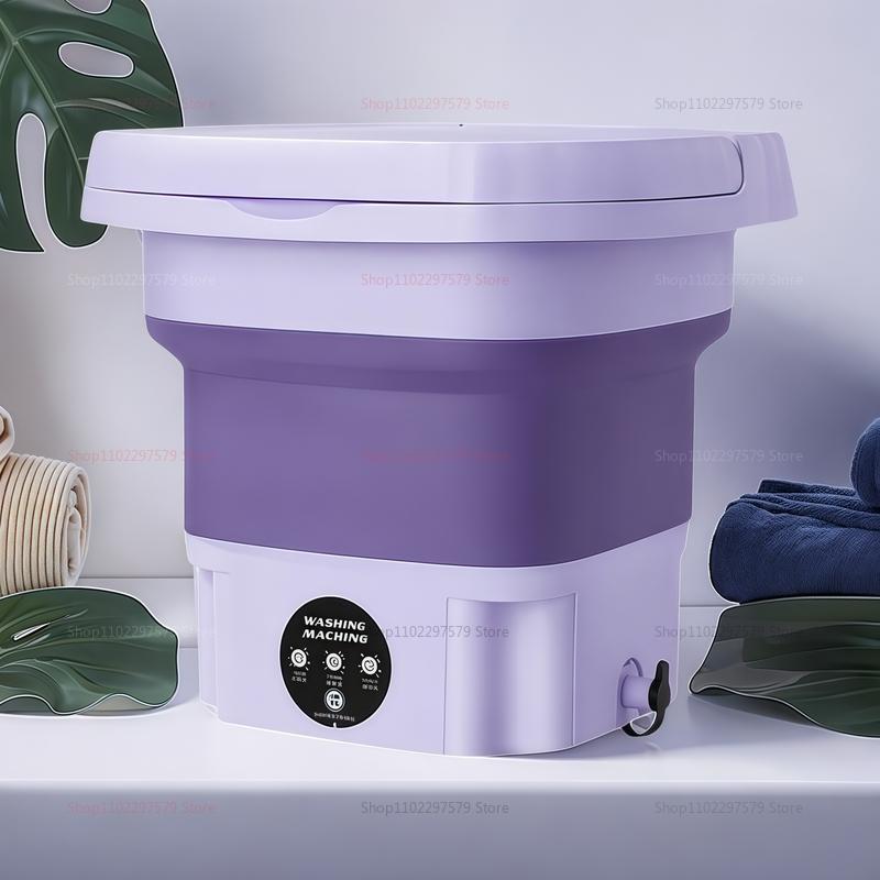 Home Mini Washing Machine Student Dormitory Lingerie Sock Portable Washing Machine 8L Large Capacity Foldable Washing Machine