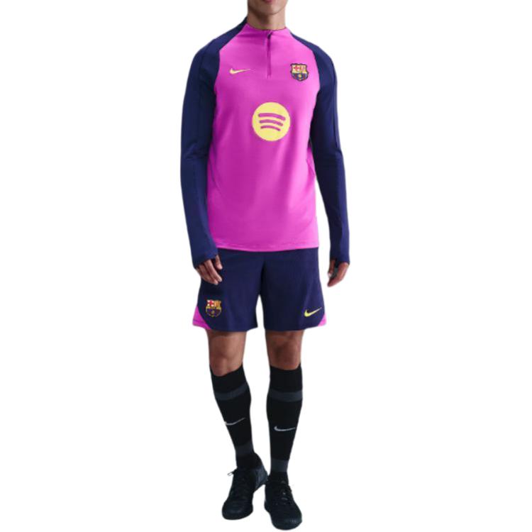 Nike Koszulka z długim rękawem i kołnierzykiem stojącym, dopasowana, z wzorem logo, męskie topy HJ7774-552