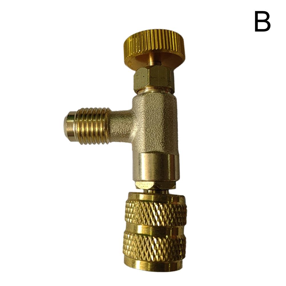 Flytende sikkerhetsventil R410A R22 Klimakjølemiddel 1/4" sikkerhetsadapter Reparasjon av klimaanlegg og fluor