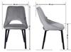 SIENA upholstered chair, gray velvet