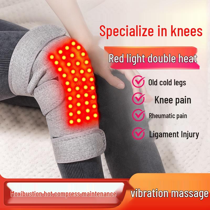 Red Light Therapy Knee Brace for Joint Pain, Synovitis, Meniscus Injury, Massage & Moxibustion Therapy