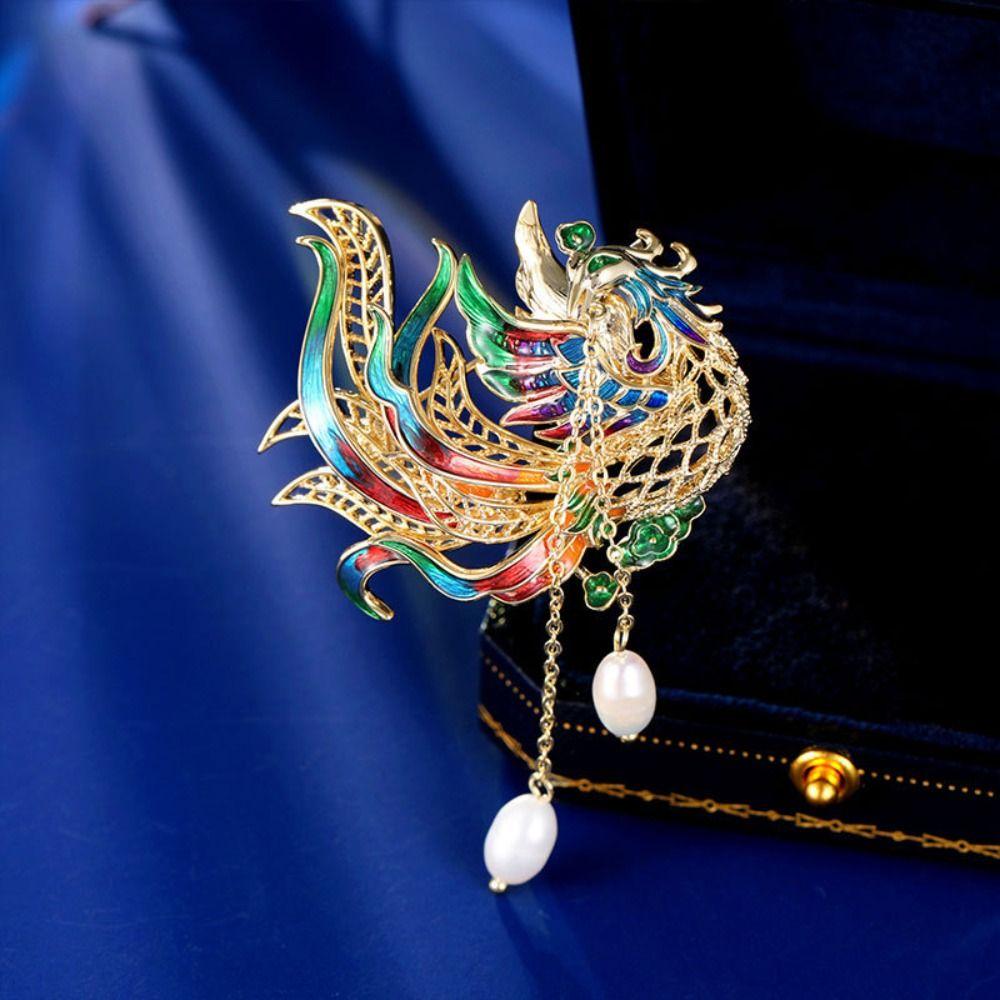 Quaste Hanfu Phönix Haarnadel Haaraccessoires Chinesischer Stil Haarnadel Brosche Phönix Brosche Cosplay