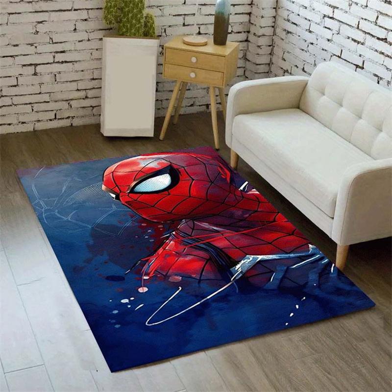 1pc Spider-Man Pattern Area Rug Soft Flannel Floor Mat for Living Room,Office,Bedroom and Carpet