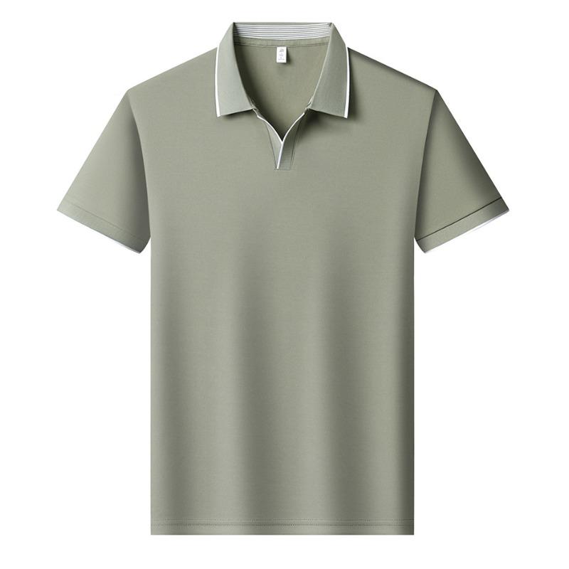 Nouveau polo d'été pour homme à manches courtes, couleur unie, respirant, T-shirt décontracté