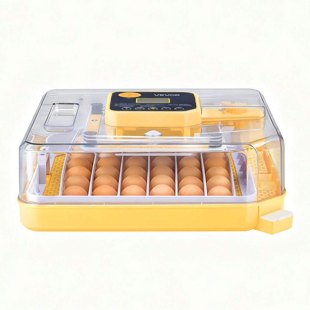 48 Egg Incubator, Automatic Egg Turner with LED Candler, Temperature Display & Auto Humidity Control, 360° View Clear Window, Poultry Eggs Incubator