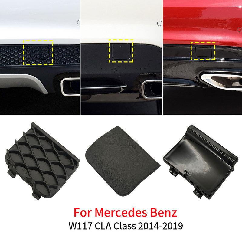 For Mercedes W117 Car Rear Bumper Tow Hook Cover Cap Black For Benz CLA Class 2014- C180 CLA180 CLA200 CLA220 CLA250 CLA300