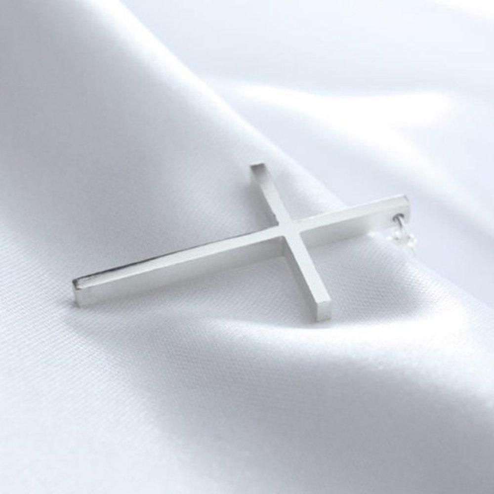 Real Cross Silver Cross Necklace Men Women Silver Necklace Silver Necklace Silver Accessories Cross Accessories Cross Necklace