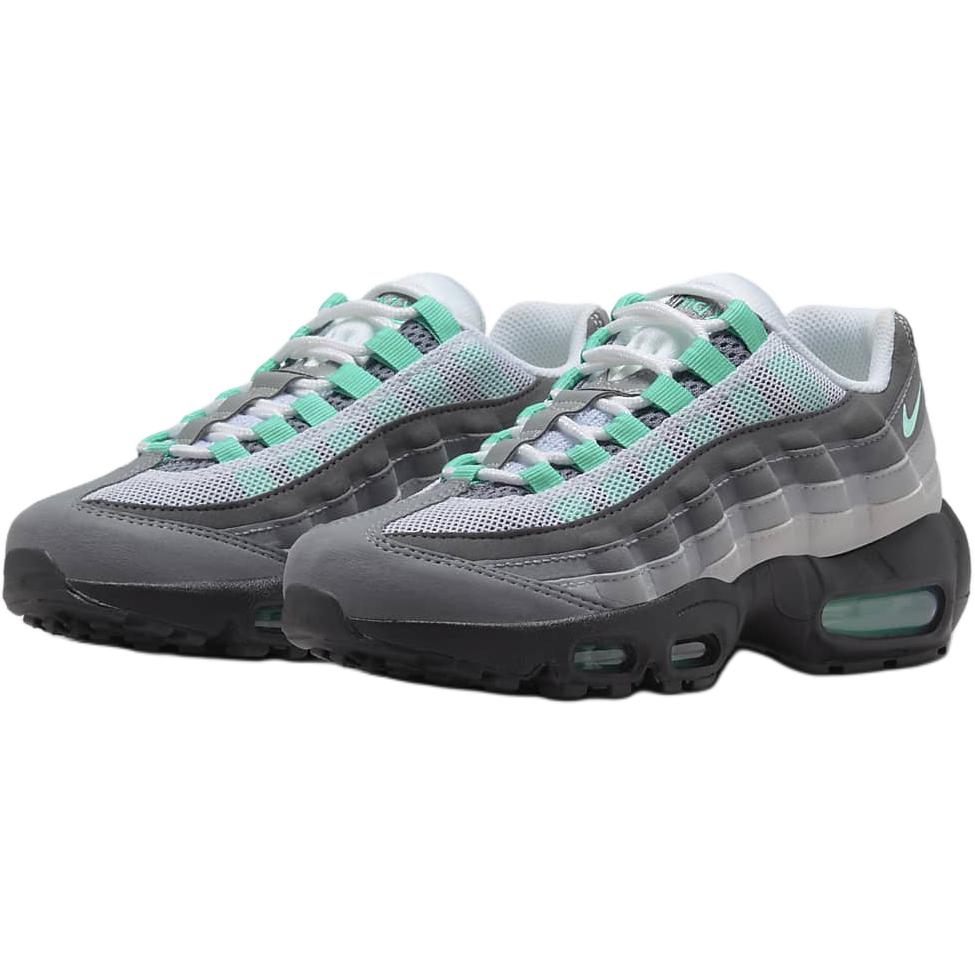 Nike Baskets Air Max 95 GS Hyper Turquoise Enfant Gris Blanc Gris Fer HV2538-100