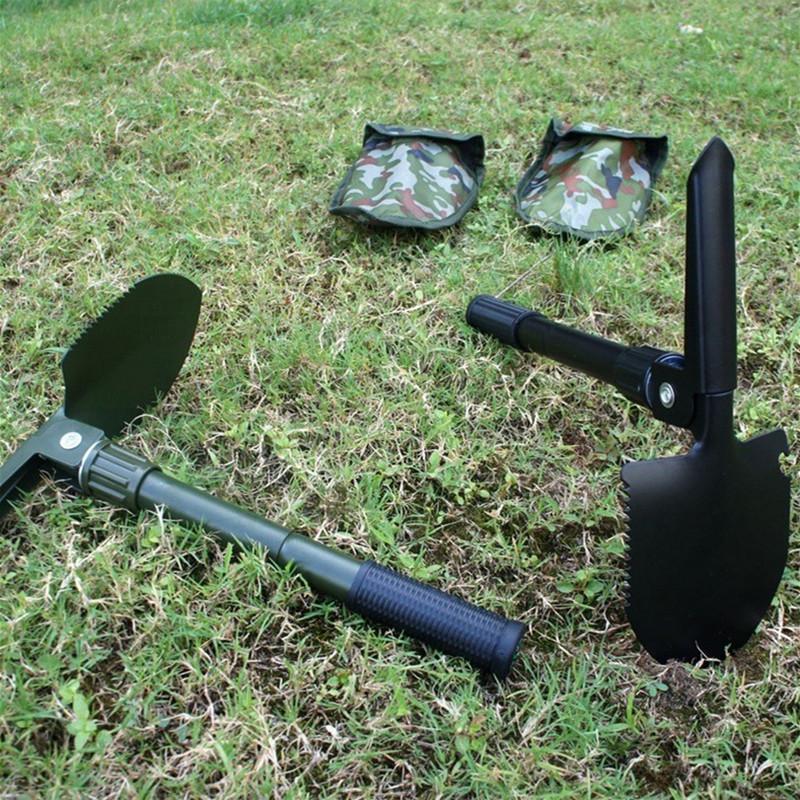 Pala Pieghevole Militare Multifunzione Pala da Pesca/Ingegnere/Campeggio/Giardinaggio Piccone di Emergenza per Auto Strumento di Sopravvivenza all'Aperto