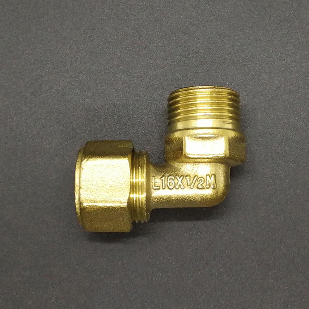 

1216 1418 1620 2026 2632 PEX-AL-PEX 1/2 3/4 1 Male Female Brass Elbow 90 Degree Pipe Fitting Adapter For Solar Floor Heating 1418&3/4