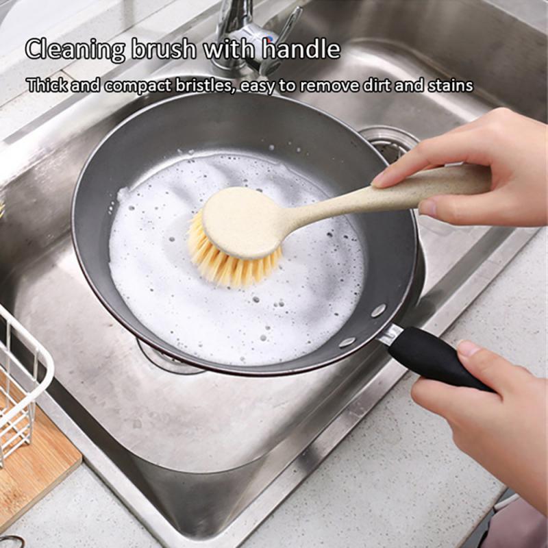 Innovative Convenient Long Handle Cleaning Brush Household Kitchen Cleaning Brush Multifunctional Dishwashing Artifact Sturdy