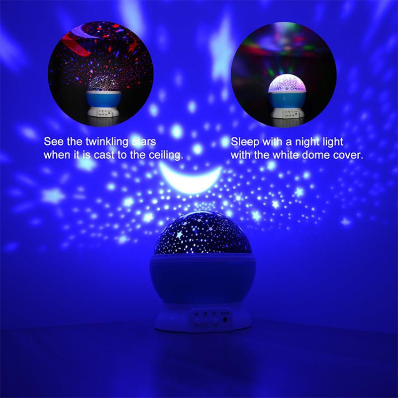 Night Lamp Projector Starry Sky Night Light Projector Decor Lamp Rotating Starry Moon Galaxy Projector Table Light