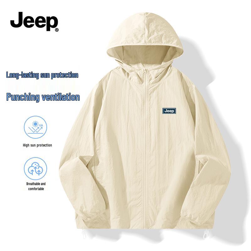JEEP Men's UV Protection Quick-Dry Hooded Outdoor Jacket