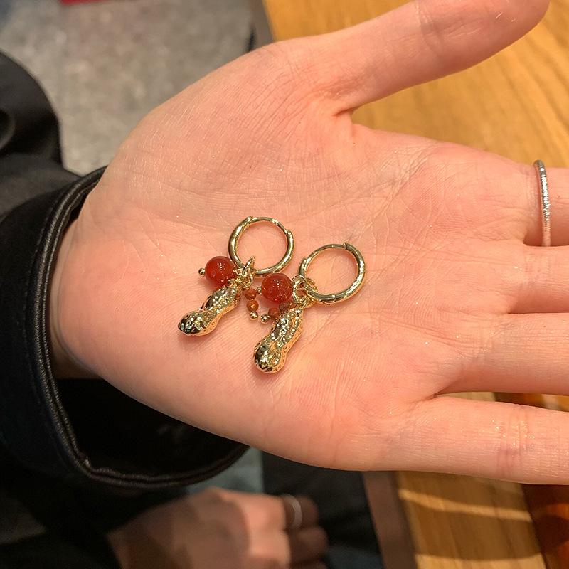 Элегантные ретро круглые серьги из стеклянных бусин: Роскошные серьги в китайском стиле для женщин