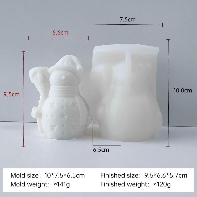 

Сделай сам Снеговик Санта Клаус Силиконовая форма Ручная работа Ароматические свечи Гипсовые украшения Форма Рождественские свечи Декор Формы