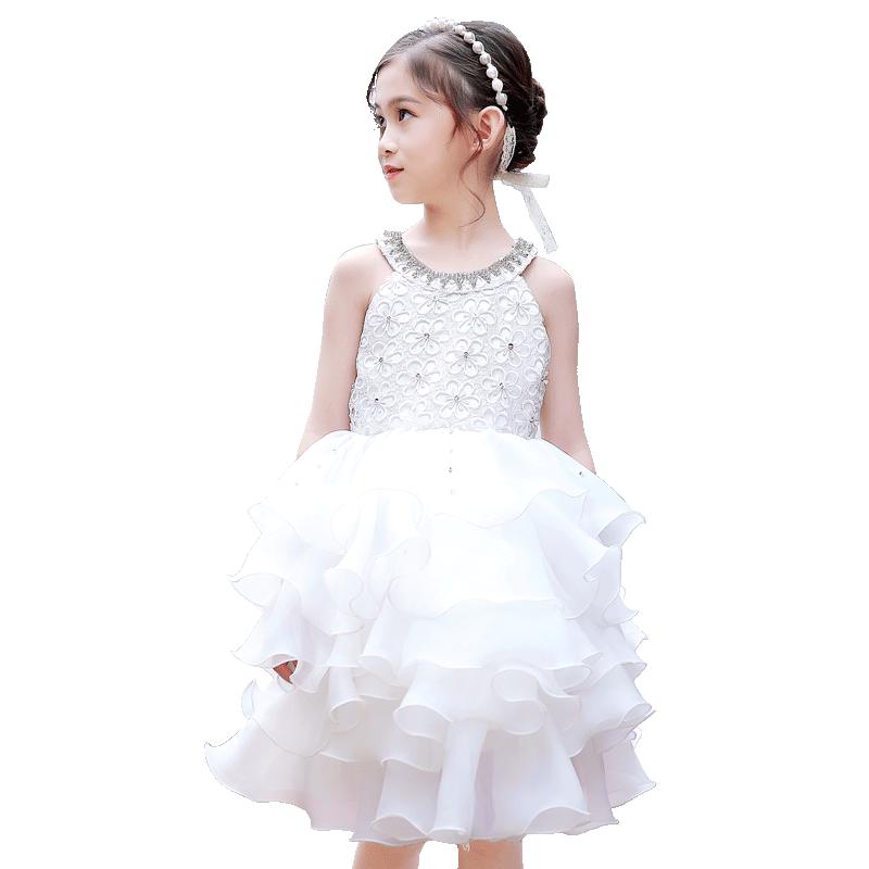 Fuluomi Girls' Sleeveless Halterneck Princess Dress