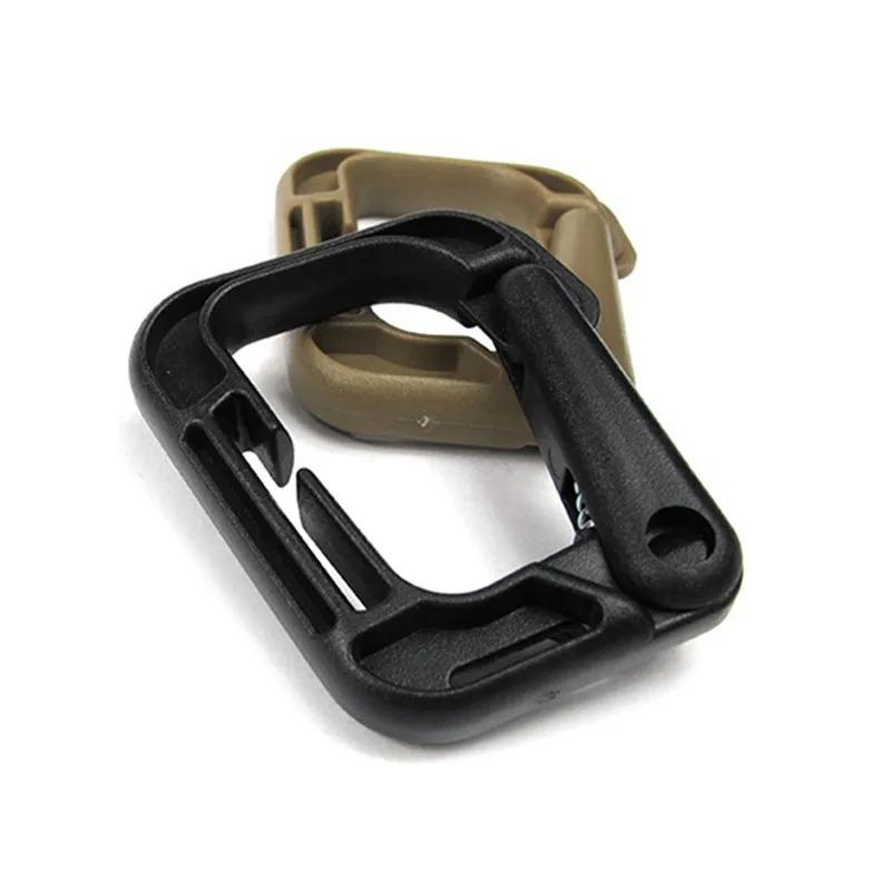 5Pc Outdoor Camping Tool D Type ITW Grimloc MOLLE Locking EDC Tactics Backpack Hanging Webbing Hook Buckle for Hiking