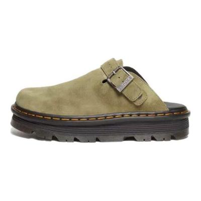 Zebzag Wildleder Slingback Plateau Pantoletten Gedämpftes Olivgrün Unisex Sneakers 31657357